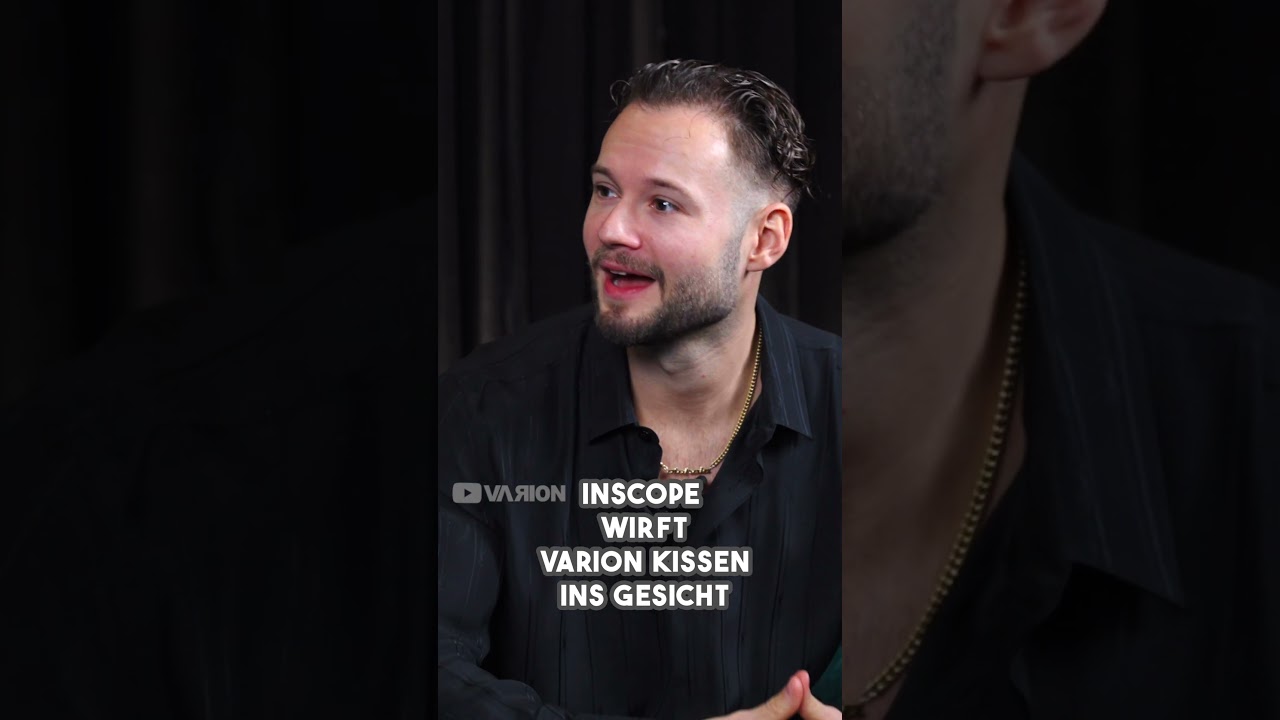 Inscope21 wirft Varion Kissen ins Gesicht.