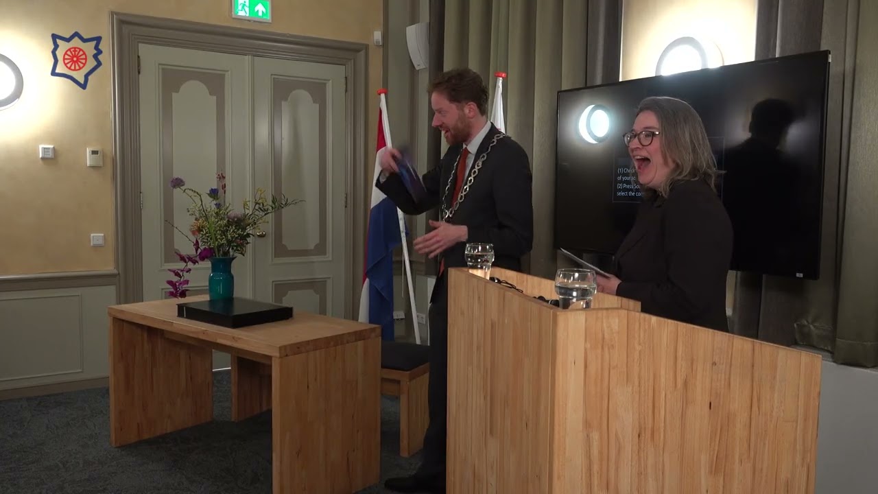 Huldiging Simone van de Kraats in het stadhuis van Wageningen