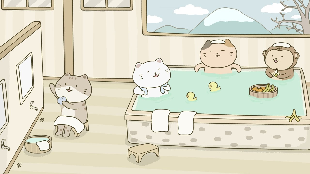 🐱Soothing Music丨Relaxing BGM🎵 貓咪温泉丨放鬆音樂丨平靜丨壓力緩解丨睡眠音樂丨Music for Sleeping, Meditation, Stress Relief