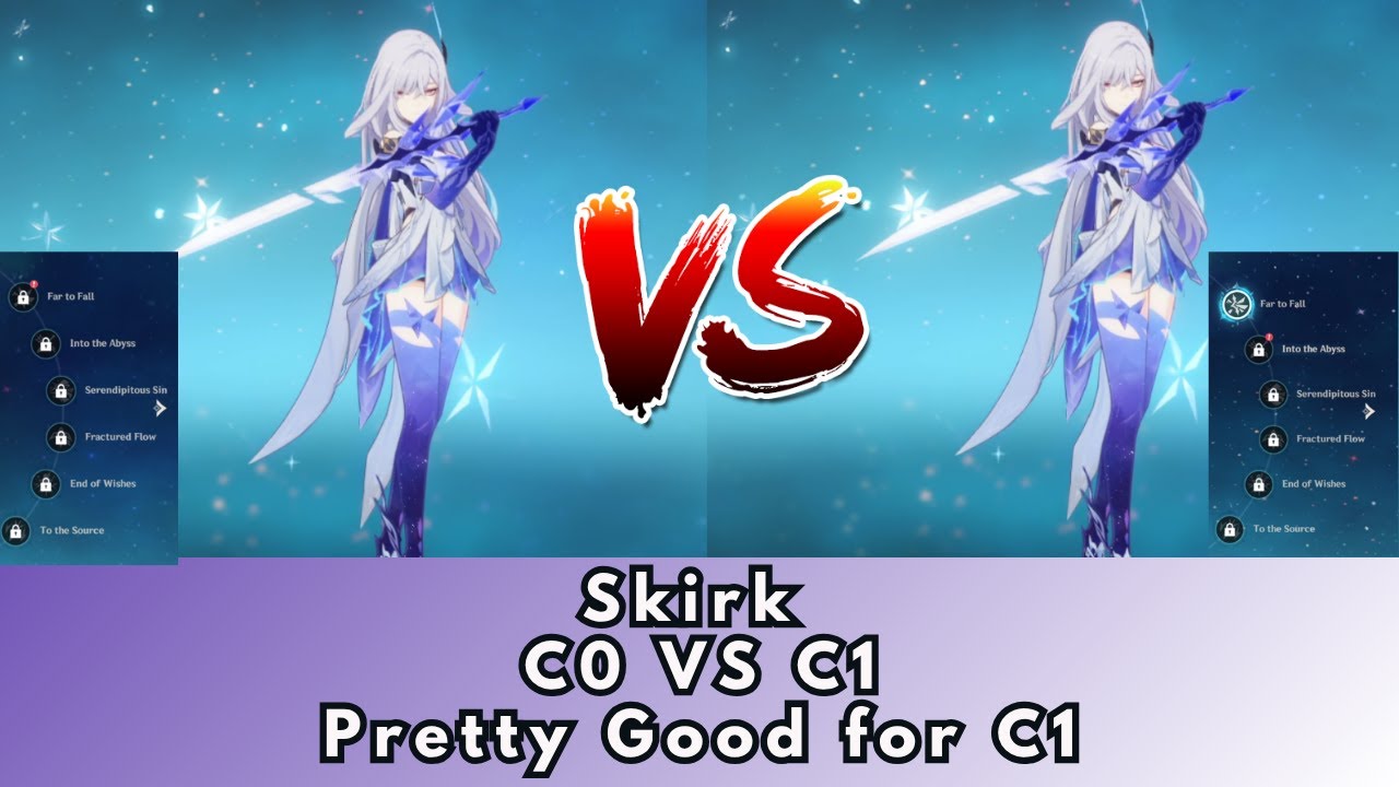 Skirk C0 VS C1 Comparison & Discussion: Pretty Good For C1
