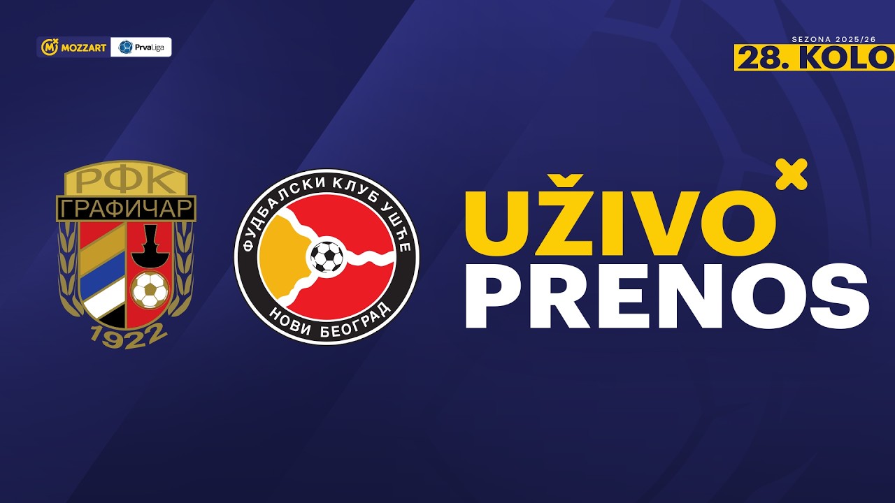 RFK Grafičar - U&scaron;će Novi Beograd Mozzart Bet Prva liga Srbije 2025/26 28. Kolo