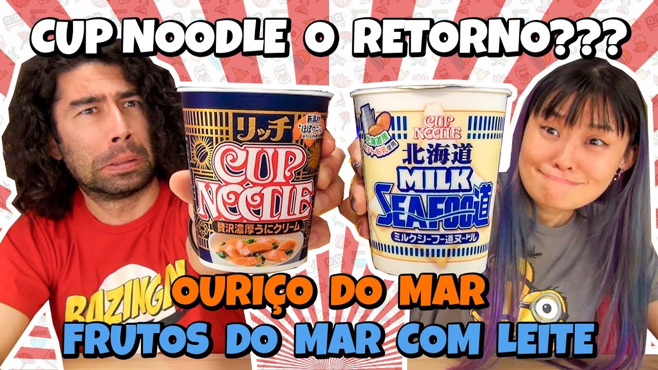 CUP NOODLES #14 sabores: ouriço do mar e frutos do mar com leite - Japão Nosso De Cada Dia