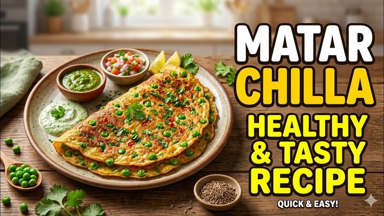 Healthy & tasty matar chilla...#easynutrition #food#foodforfoodies  #cooking #youtubejourney #recipe