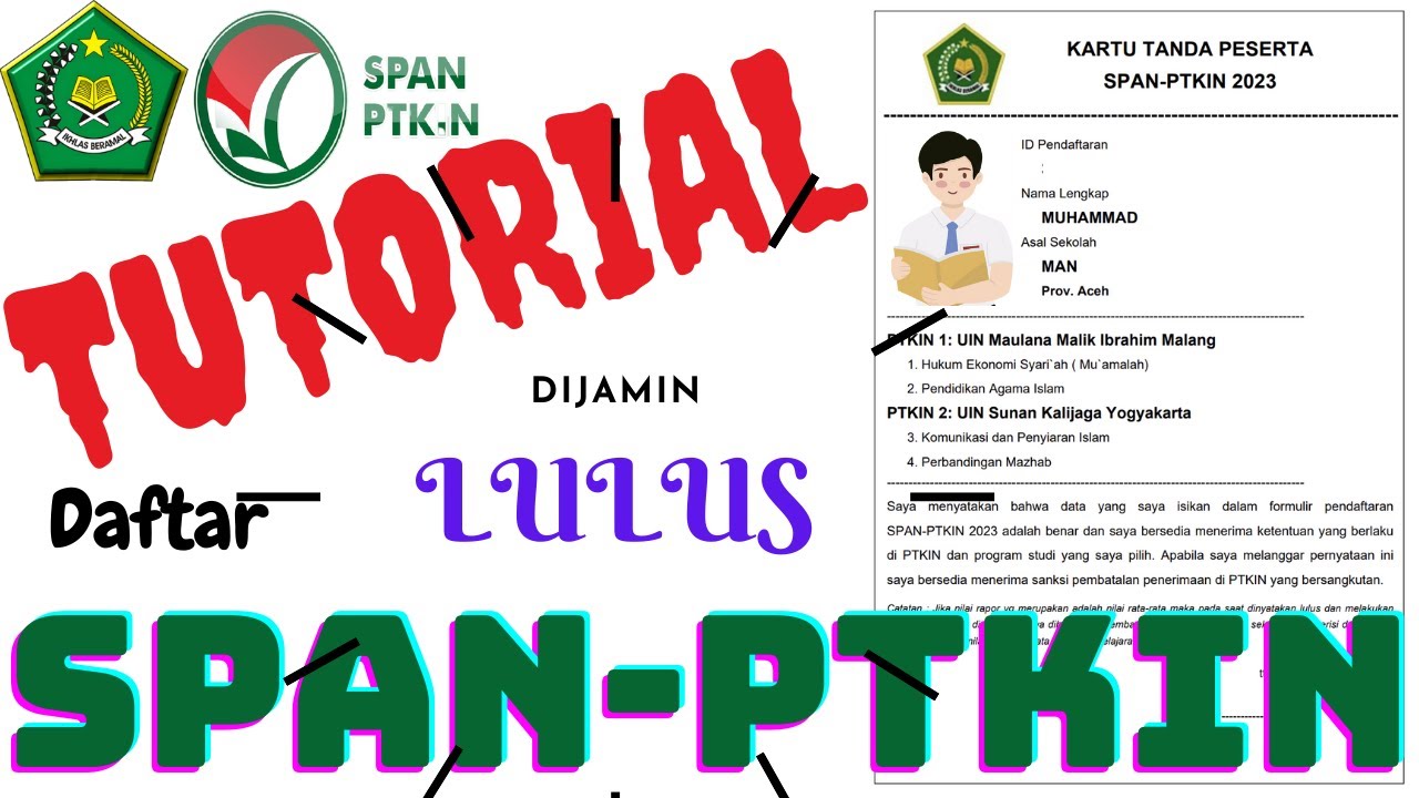 Tutorial Daftar SPAN PTKIN Dijamin LULUS #SPANPTKIN #SNBP #SNPMB #SNBT #KIPKuliah