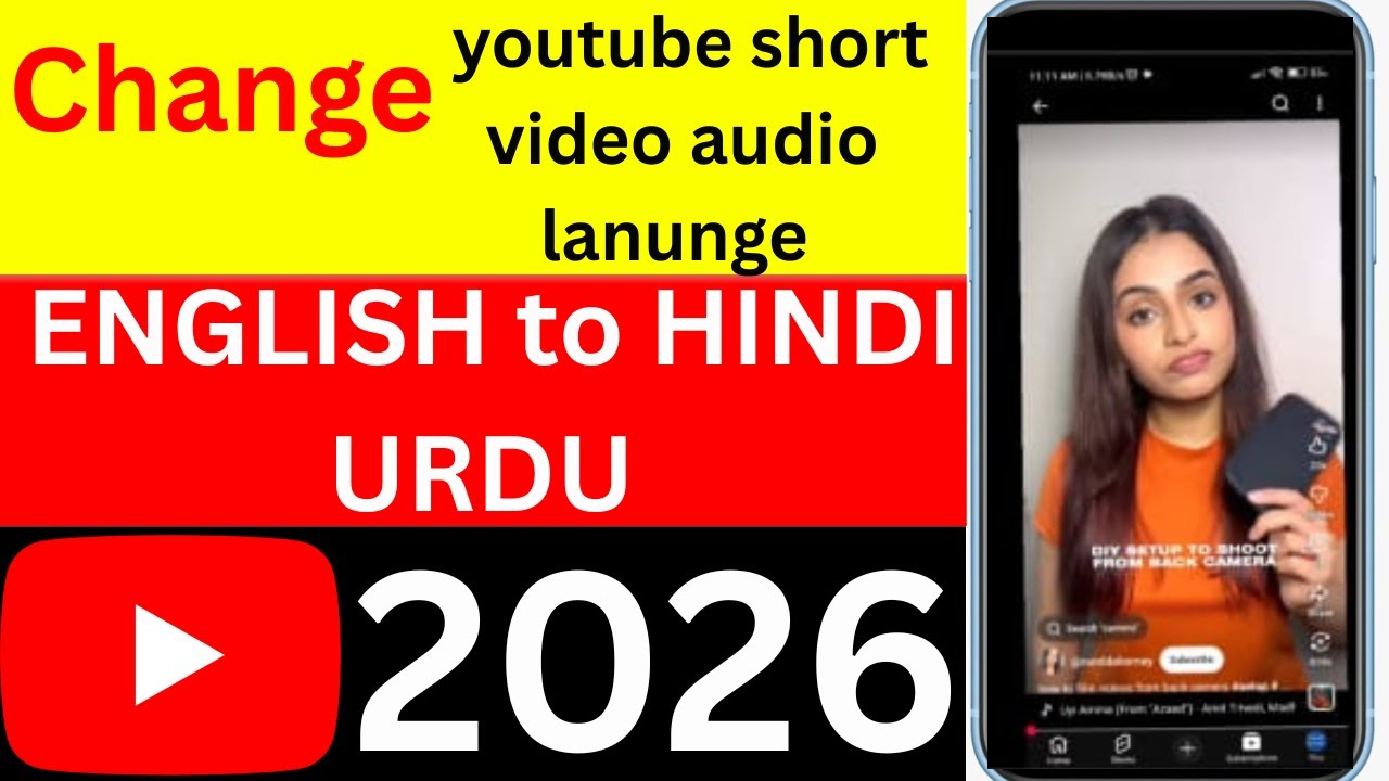 How to change youtube shorts video audio language