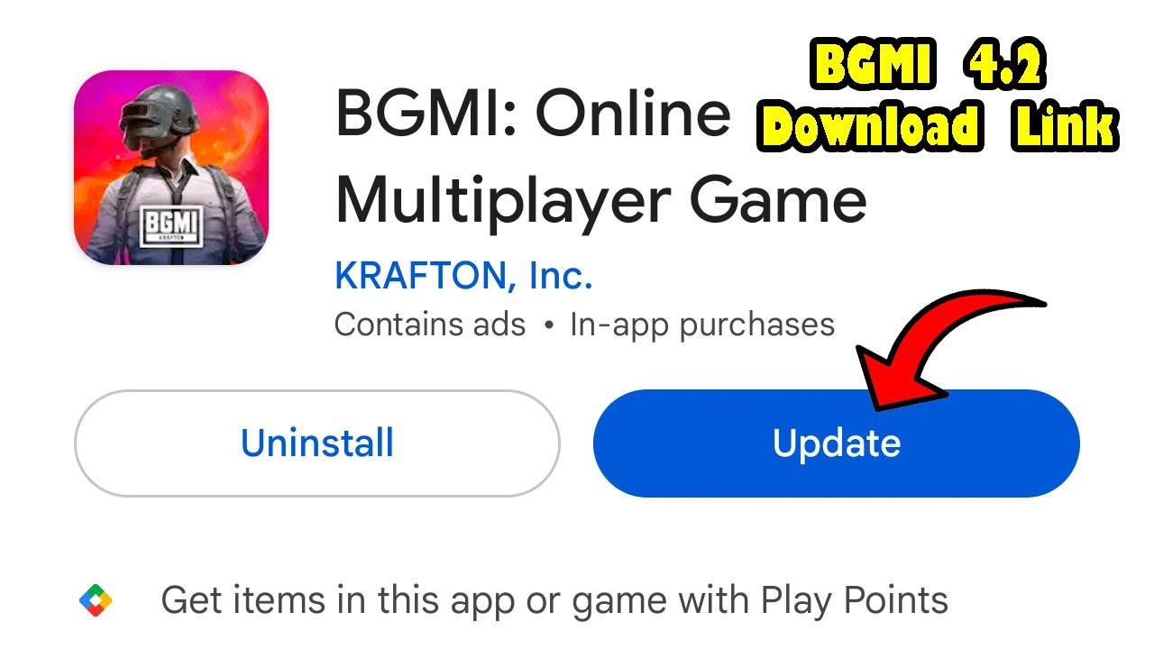 BGMI 4.2 UPDATE DOWNLOAD LINK !  BGMI UPDATE NOT SHOWING IN PLAY STORE