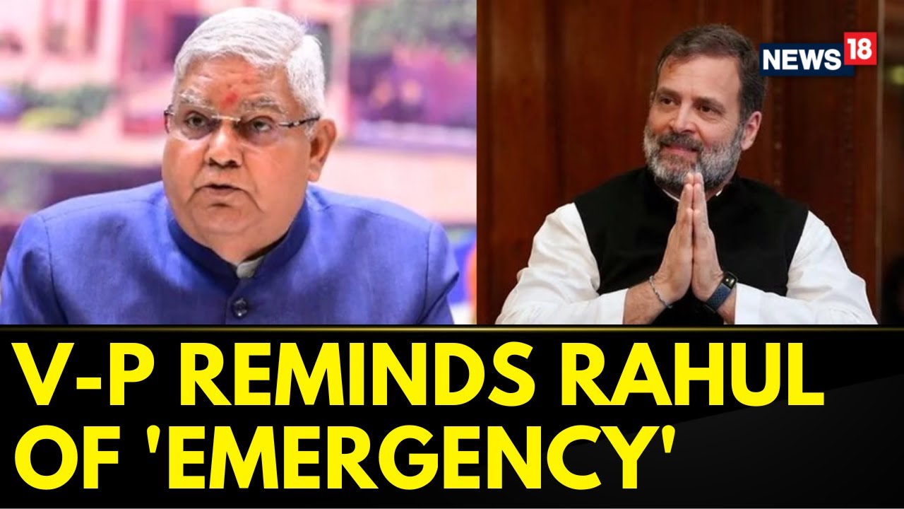 Vice President Jagdeep Dhankhar Attacks Congress Over Rahul Gandhi&rsquo;s Claims | English News