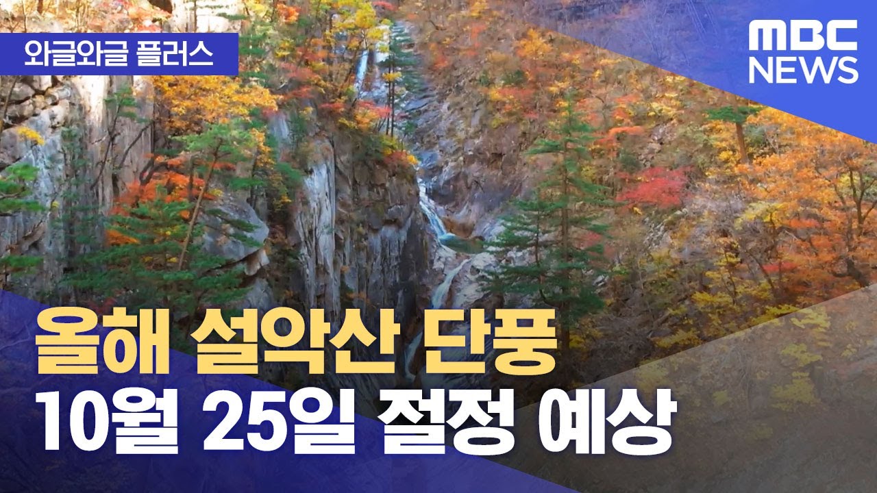 [와글와글 플러스] 올해 설악산 단풍 10월 25일 절정 예상 (2025.10.02/뉴스투데이/MBC)