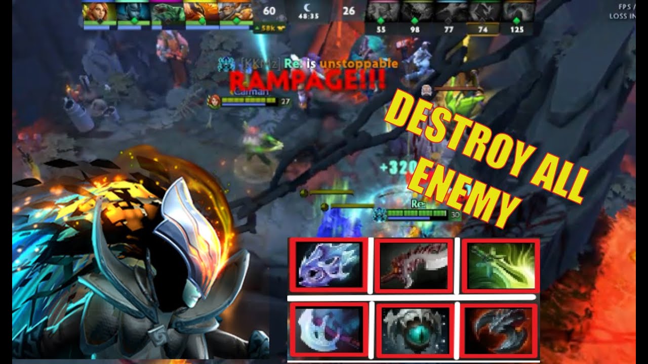 New Meta PA Fisrt item Manta SKADI DESTROY ENEMY RAMPAGE DOTA 2