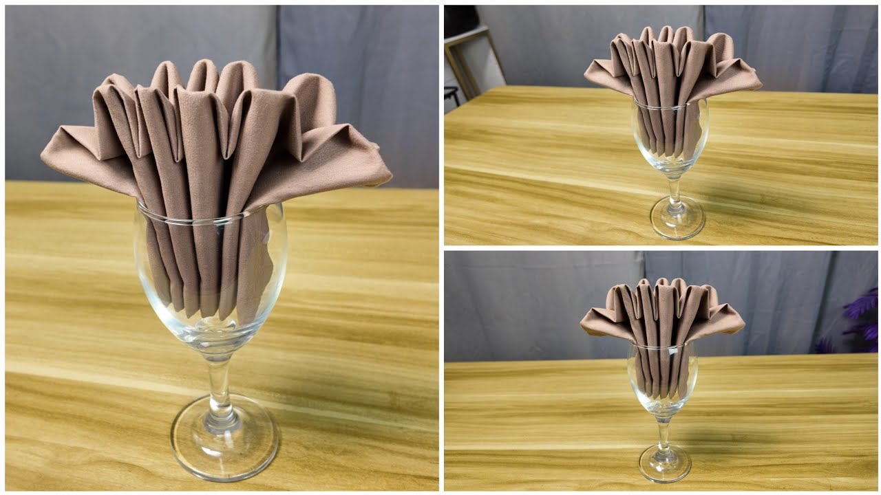 DOUBLE STAR PAN DESIGN NAPKIN FOLDING