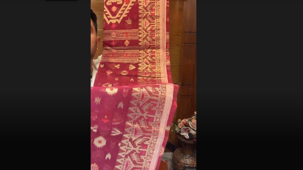 পিওর জামদানি শাড়ি মাত্র ১২০০ টাকায় অফার যা না দেখলেই মিস