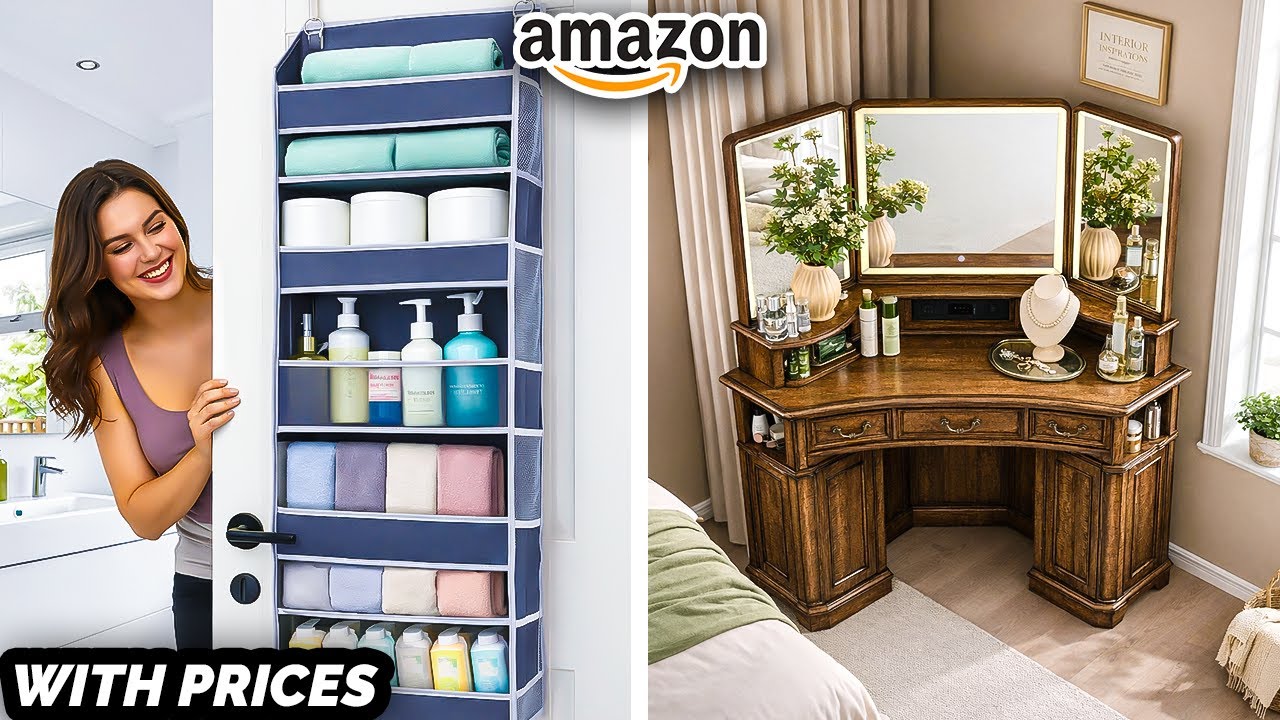 25 New AMAZON FINDS TO DECLUTTER YOUR HOME | Smart Space Saving Furniture Ideas [With Prices]