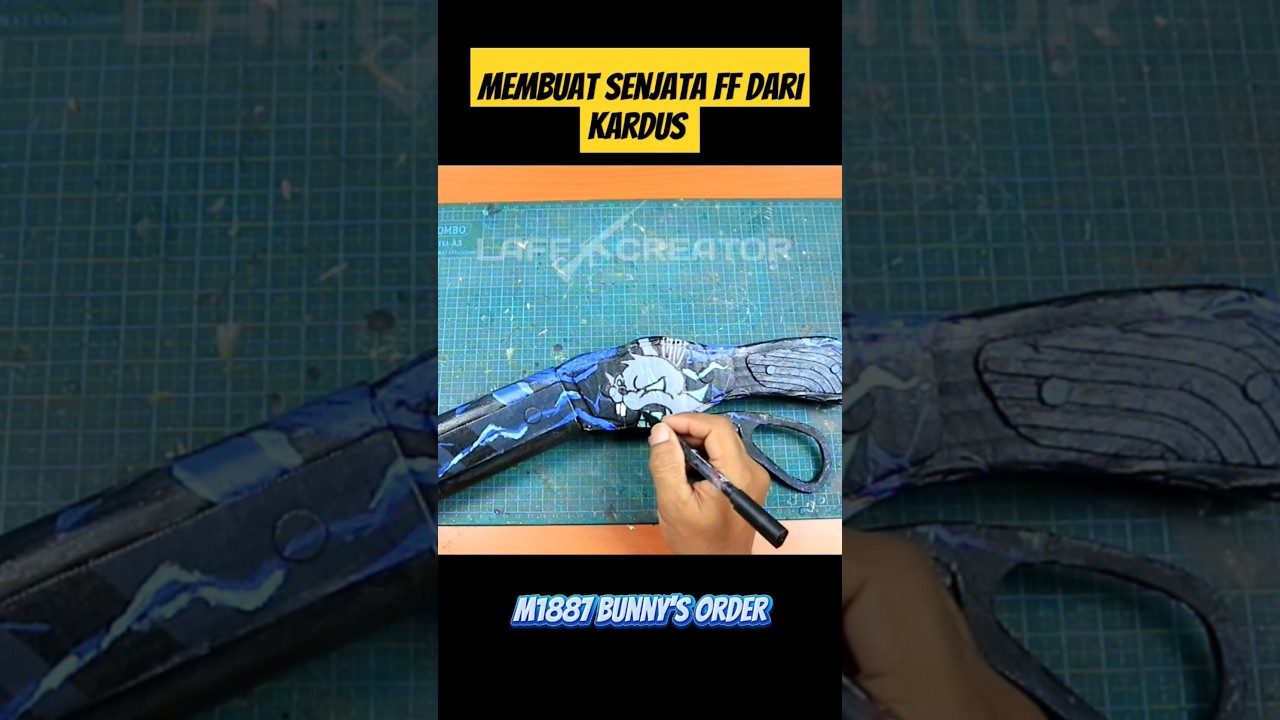senjata ff dari kardus | sg bunny's #senjatafreefire #diy #shorts #freefire #tutorial #freefire