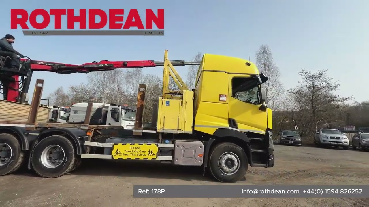 Ref 178P - 2014 Renault C430 Flatbed with Crane Walkaround Rothdean
