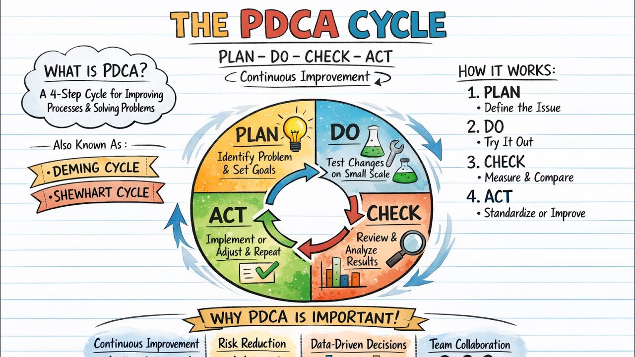 What is a PDCA Cycle - How it works, and Why it's important - Lean Six Sigma Training (Part 1)