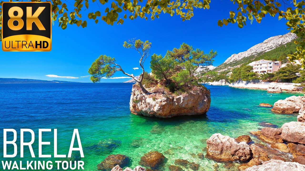 Brela Walking Tour 8K 🇭🇷 | Stunning Croatia Beaches & Promenade