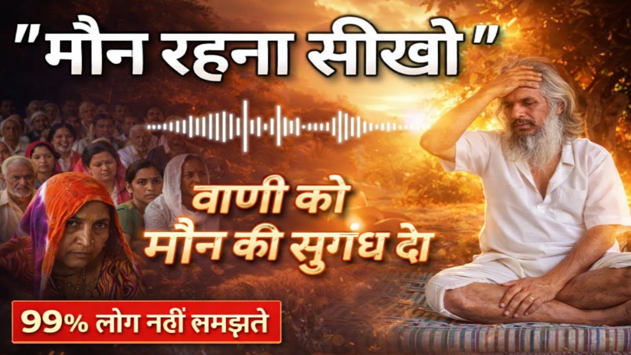 🤱मौन रहना सीखो – वाणी को मौन की सुगंध दो |🤱 जीवन बदलने वाली आध्यात्मिक वाणी🕉️#आत्मज्ञान 