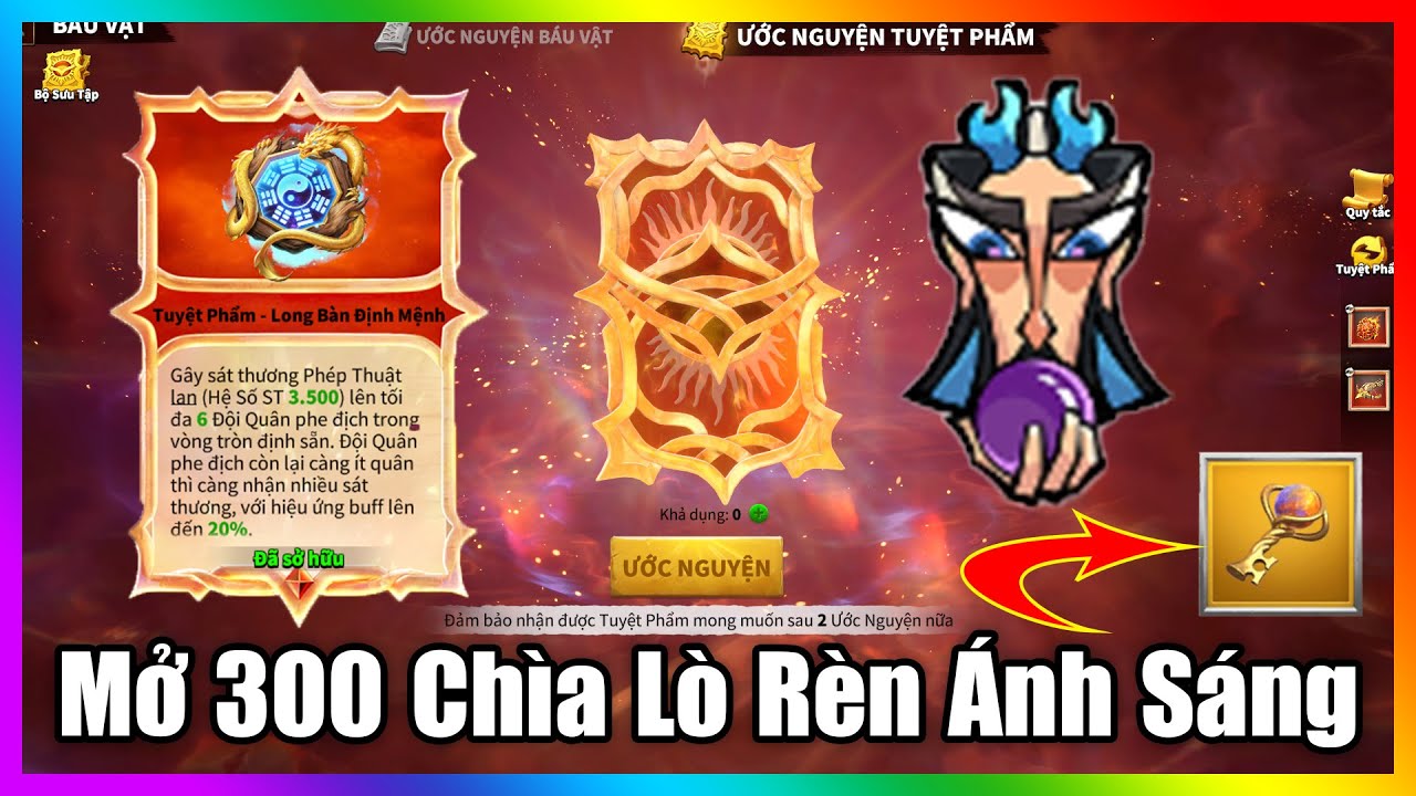Call Of Dragons - Thử Vận May 300 Chìa Lò Rèn Ánh Sáng, Mở Khoá Bảo Vật Tuyệt Phẩm Đỏ