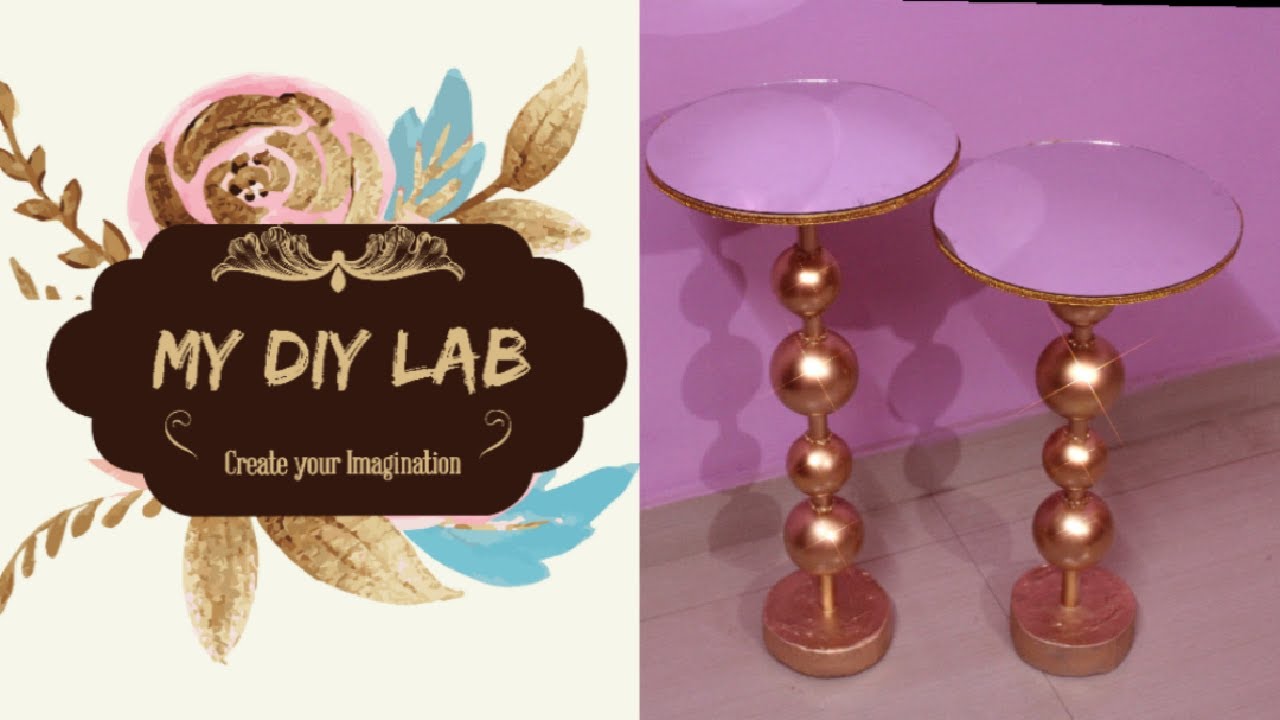 CORNER TABLE DIY / AMAZING SIDE TABLE / HOME DECOR SMALL END TABLE / COFFEE TABLE /