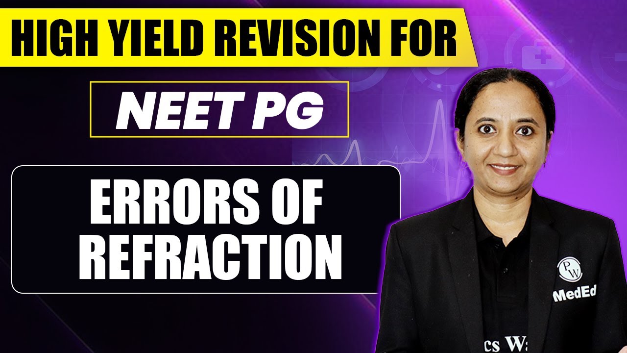 Errors of Refraction | High Yield Revision for NEET PG | Dr. Sudha