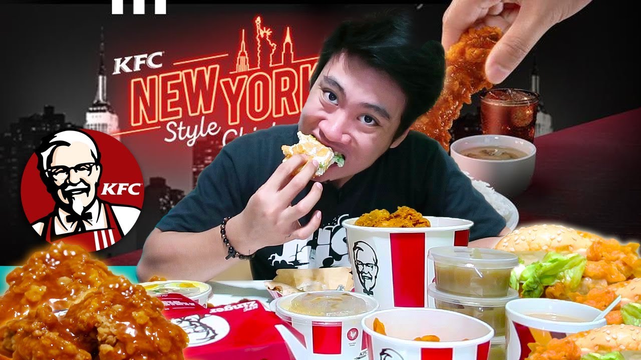 KFC NEW YORK STYLE CHICKEN & ZINGER TASTE TEST!! + SISIG & ALA KING RICE BOWL (REVIEW kuno)
