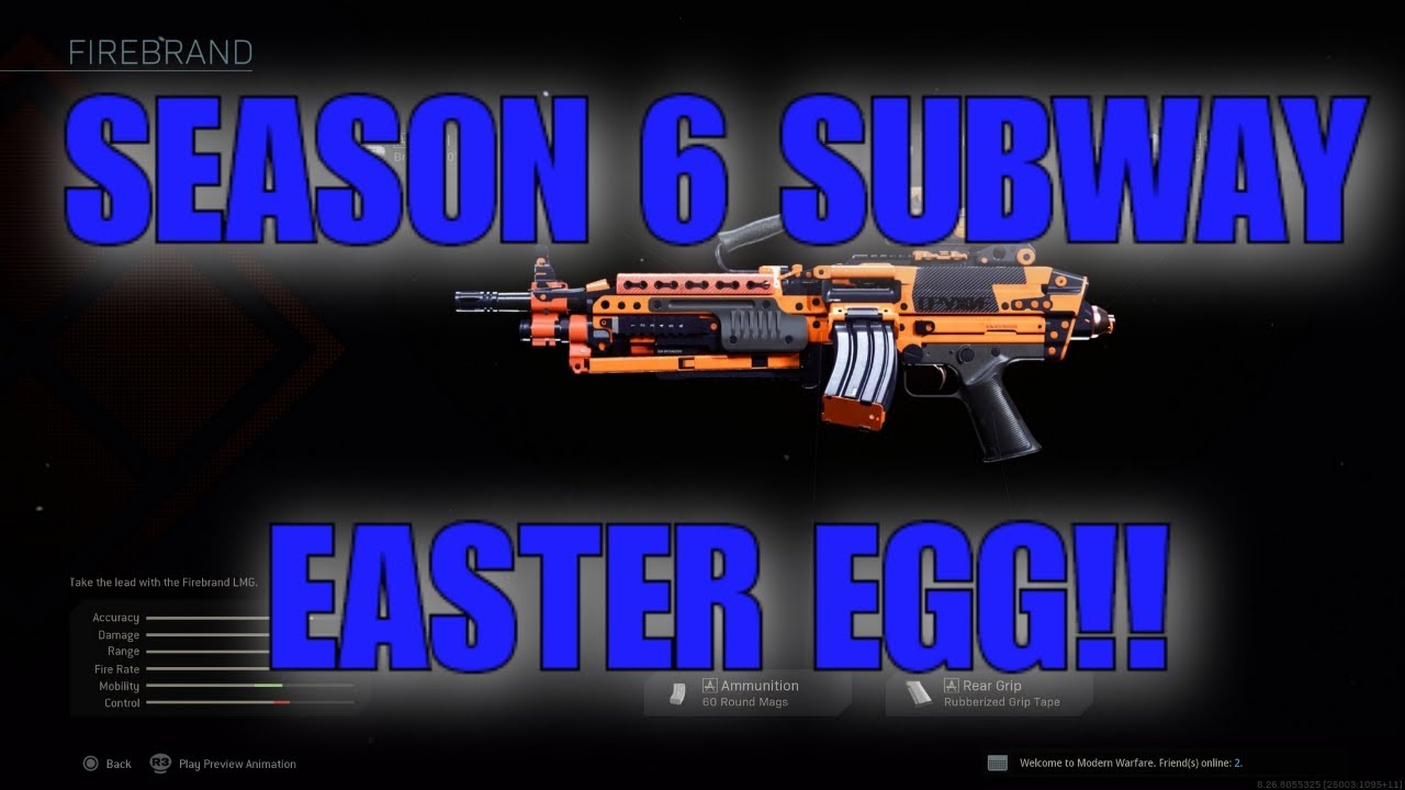 Season 6 Subway Easter Egg Warzone Firebrand Bruen Blueprint! Solo Plunder! Close call!!
