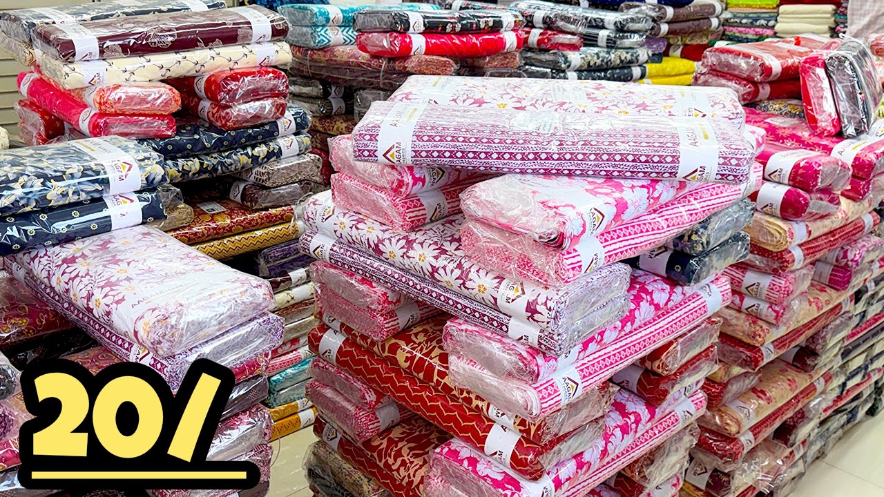 सस्ते की गारंटी मात्र-20/ से🛑Cotton Fabric Wholesale market Surat|Surat Fabrics market|ajrakprint 