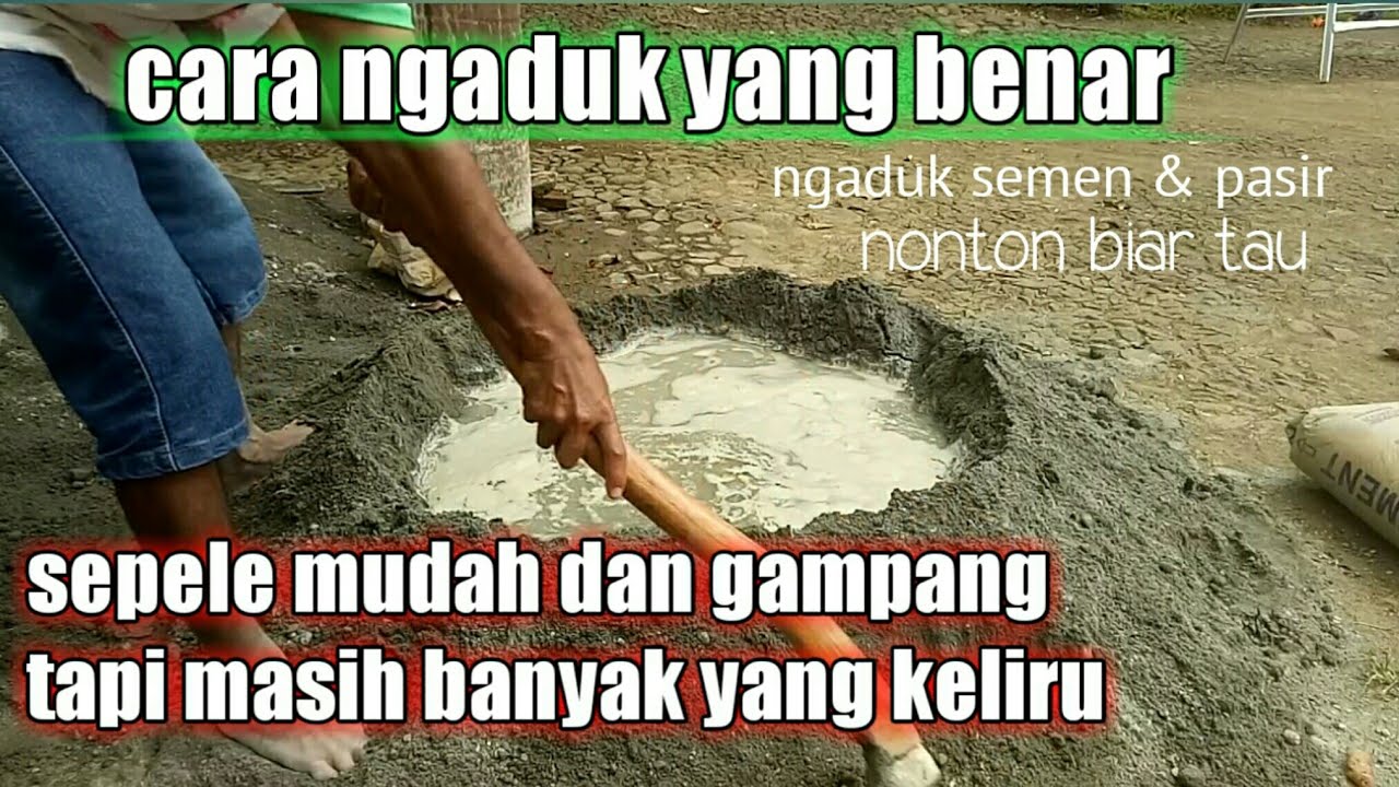 cara membuat adukan plesteran dinding  cepat dan mudah. cara mudah ngaduk pasir dan semen
