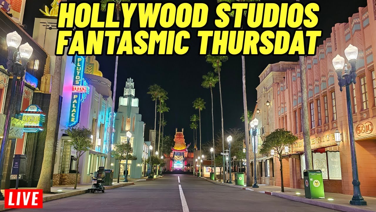 🔴Live: Disney's Hollywood Studios Fantasmic at 9:30pm on Thursdat at Walt Disney World 1/29/2026