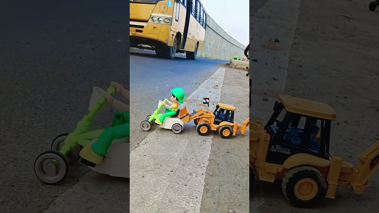 Remote Control Jcb And delivery boy Unboxing And Testing Short Video ||