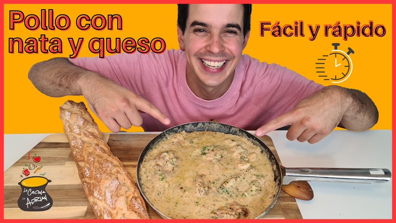 Pechuga de pollo con nata y queso 👨‍🍳🤤