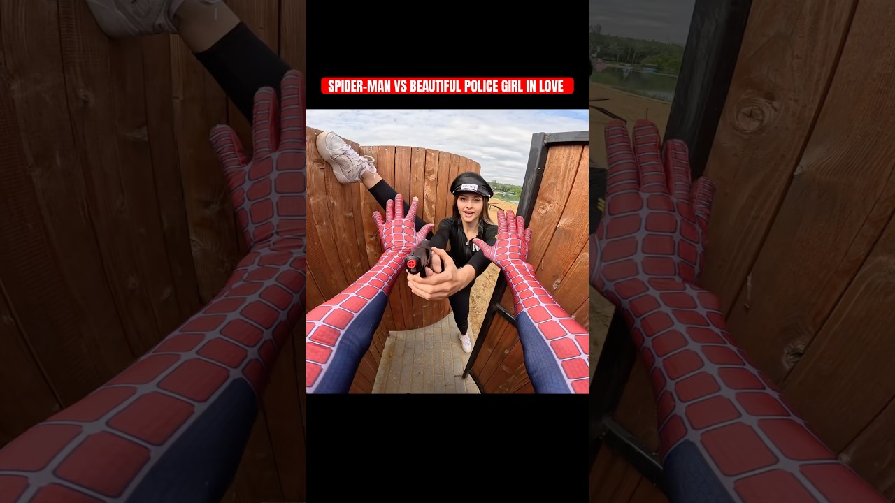 SPIDER-MAN VS BEAUTIFUL POLICE GIRL IN LOVE #spiderman  #policegirl #crazygirl #love #minecraft #pov