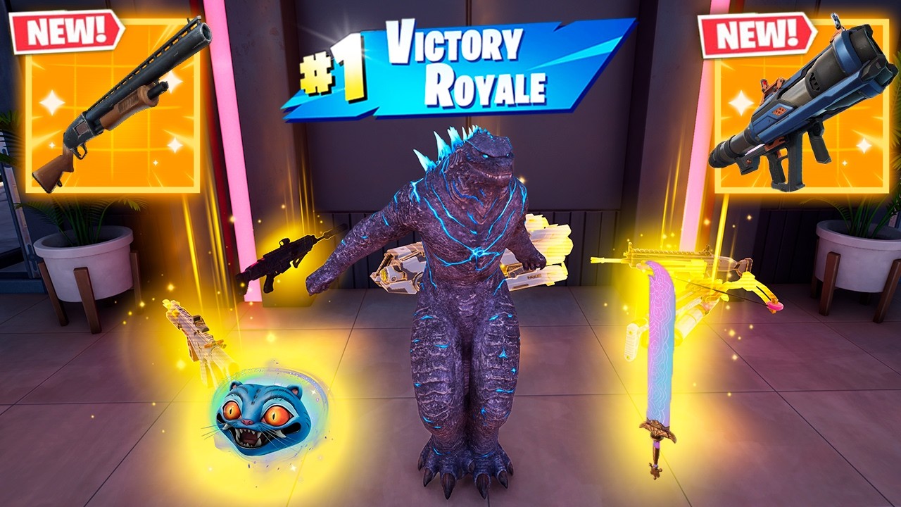 GODZILLA vs NEW MYTHIC'S CHALLENGE (NEW!! Fortnite Chapter 7 Season 1)