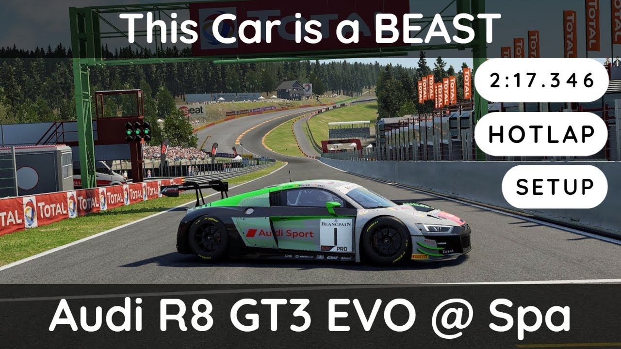 ACC: Audi R8 GT3 EVO @ Spa [Hotlap + Setup]