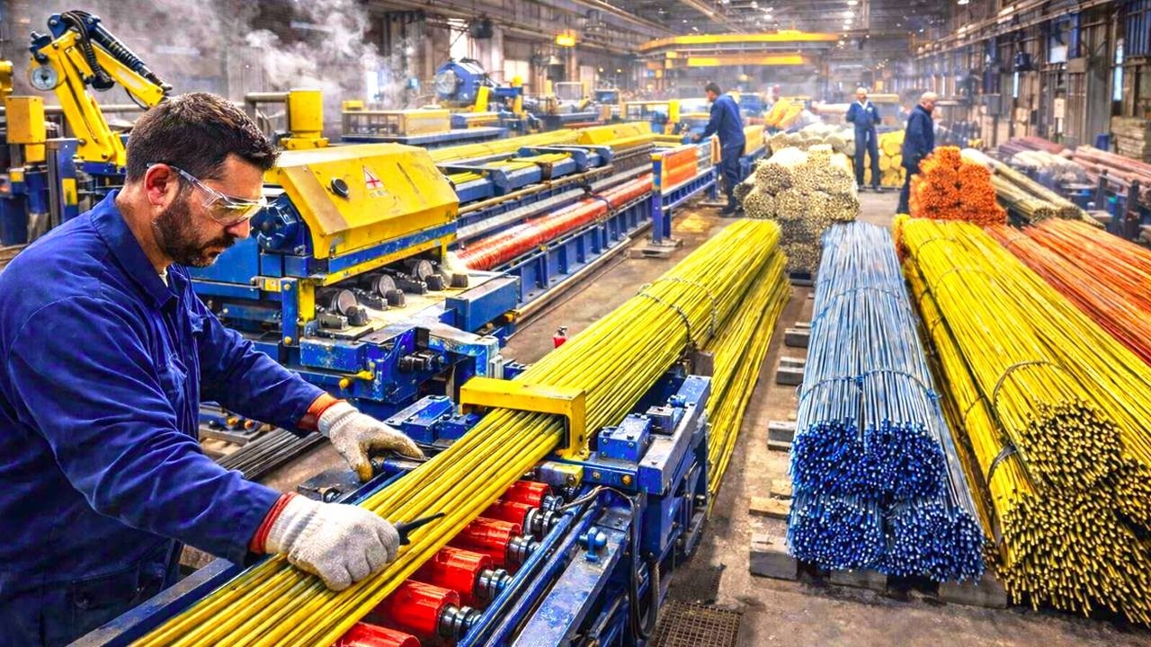 كيف يتم تصنيع قضبان الألياف الزجاجية | العملية الصناعية 🏭