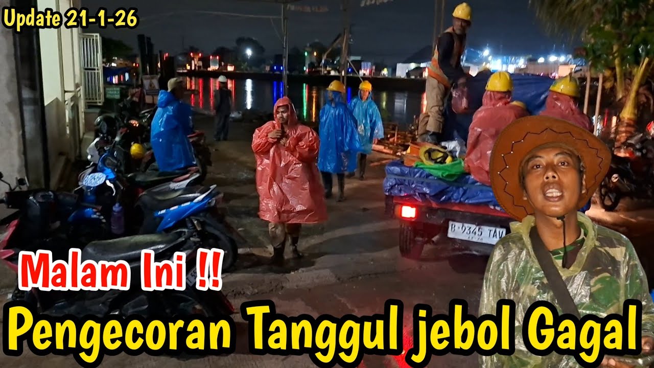Pengecoran Tanggul jebol kali malang Malam ini Gagal 