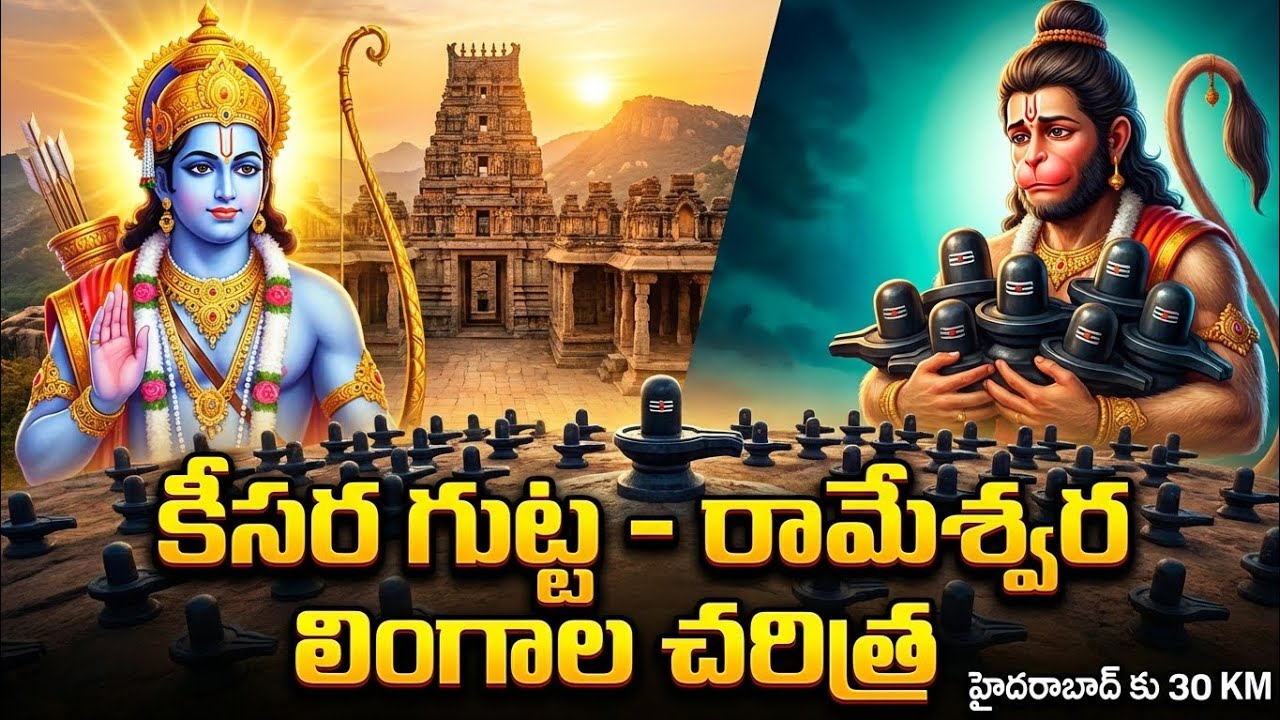 రాముడు ప్రతిష్ఠించిన శివలింగాలు! | రామేశ్వరం నుంచి కీసర గుట్ట వరకు#keesaragutta #ram #thetempleworld