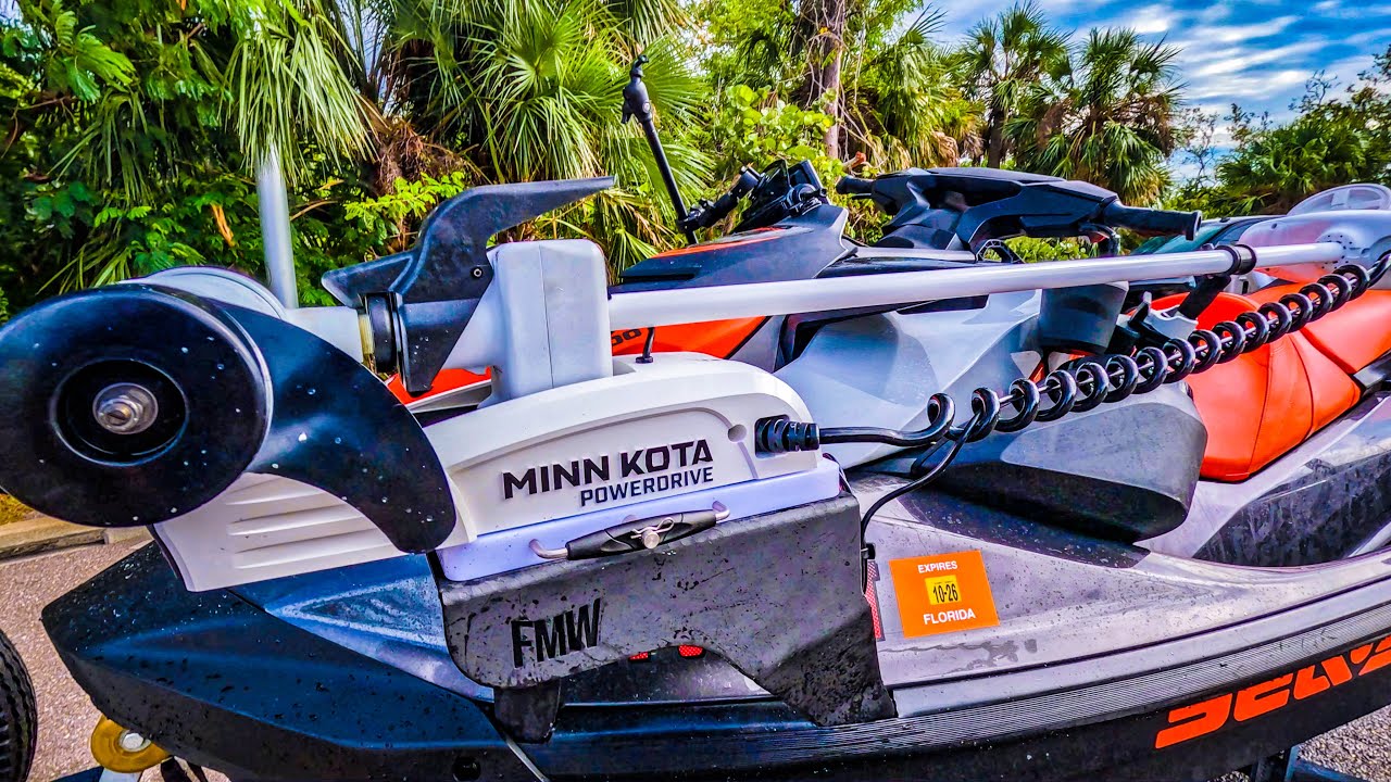 Added a spot lock trolling motor on my Sea-doo