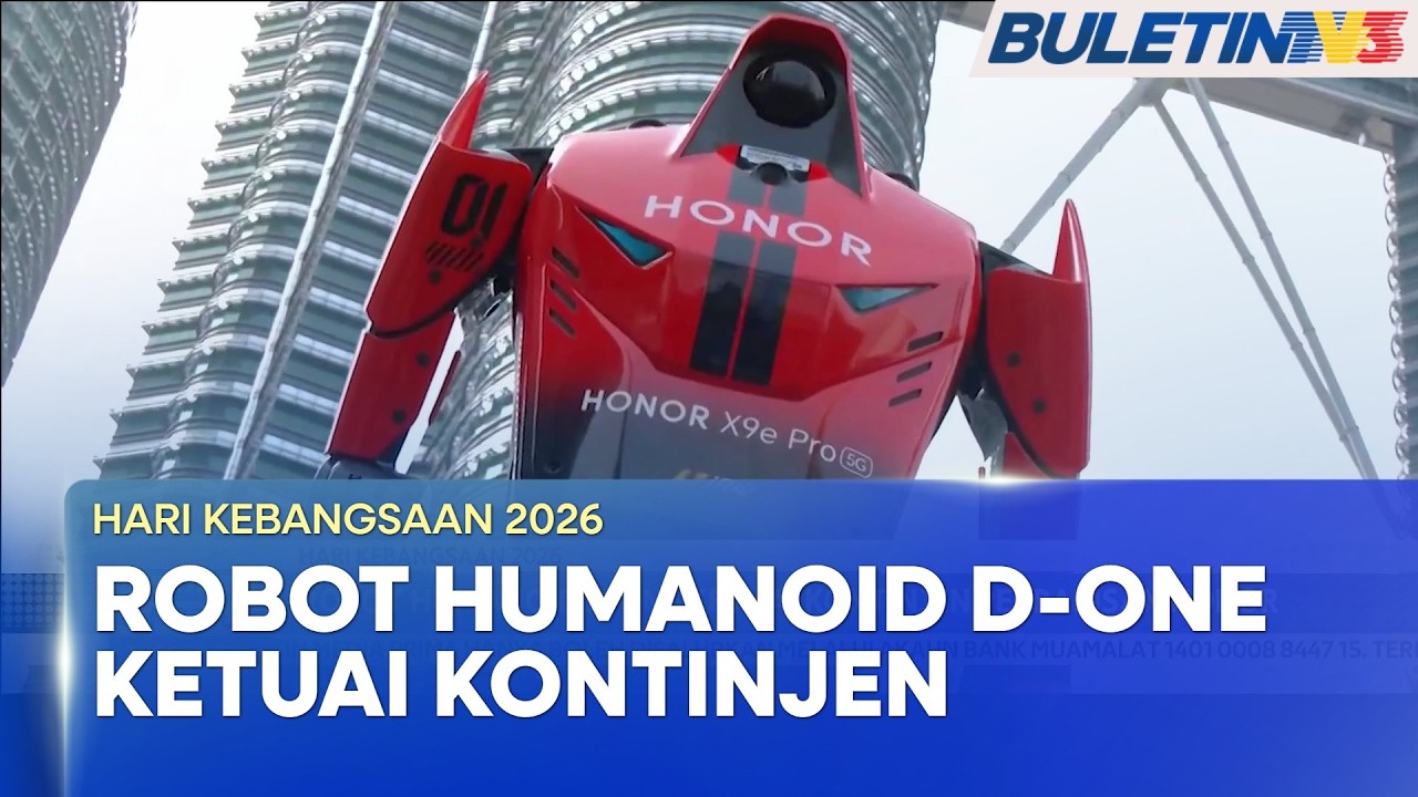 HARI KEBANGSAAN 2026 | Robot Humanoid D-ONE Ketuai Kontinjen Perbarisan HONOR (BU)