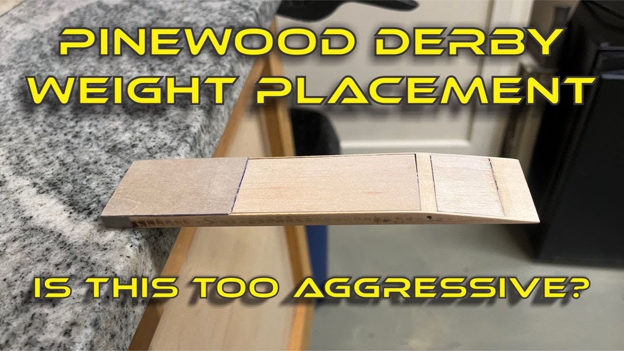 Размещение веса автомобиля Pinewood Derby