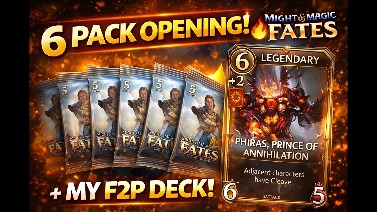 6 Pack Opening in Might & Magic Fates | F2P Deck Showcase