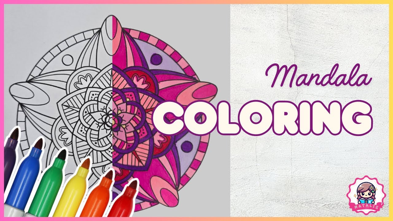 Mandala coloring : Mindfulness coloring page relaxation
