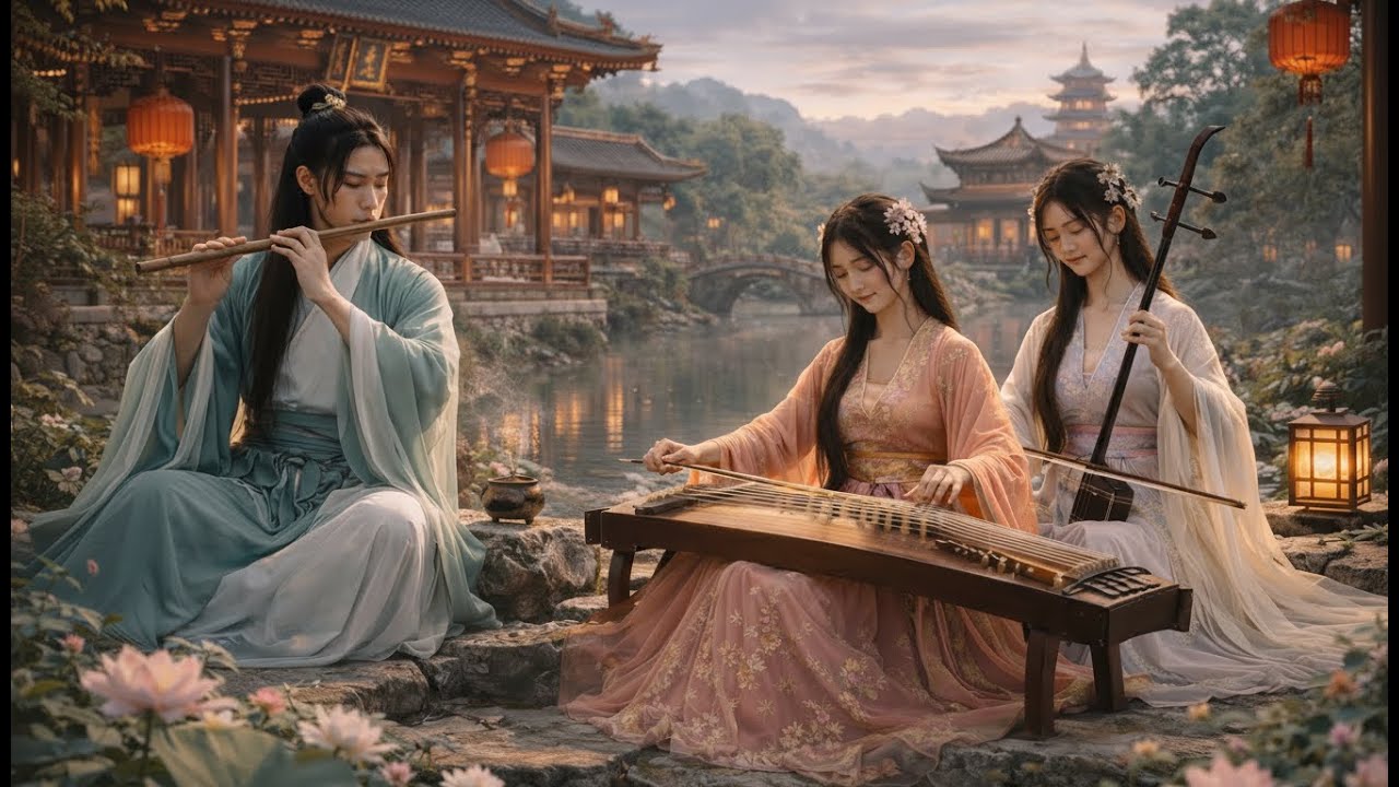 Relaxing Chinese Music with Erhu, Guzheng & Flute for Deep Meditation, Healing & Sleep