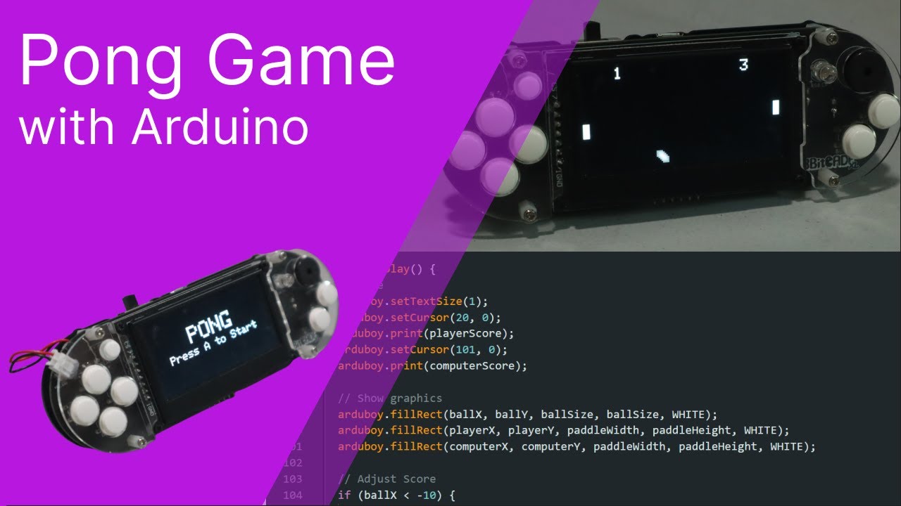 Arduino PONG Game | 8BitCade XL Tutorial