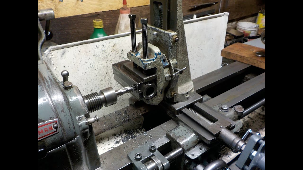 Facing A Piece Of Steel Using The Milling Attachment On A 6 Inch Craftsman Metal Lathe