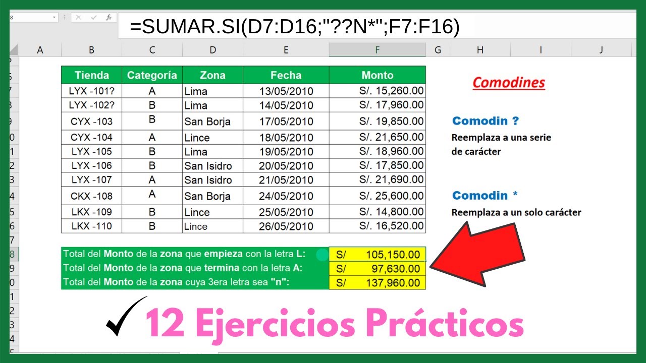 Como USAR la Función SUMAR SI en Microsoft Excel (Sintaxis + Ejercicios)