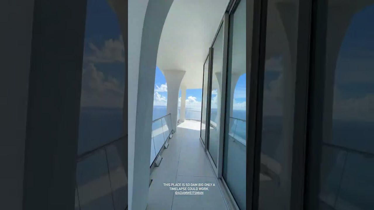 Millionaire guy shows his apartment biggest balcony space