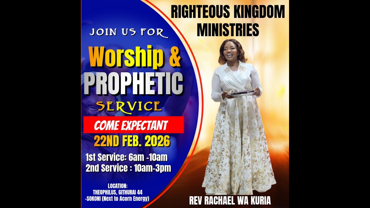 PROPHETIC SUNDAY SERVICE 22nd/FEB/2026 @ The Righteous kingdom ministry