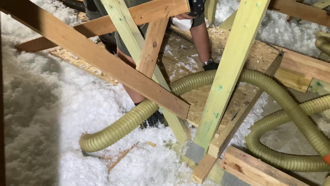 Foukaná izolace stropu novostavby KNAUF SUPAFIL LOFT