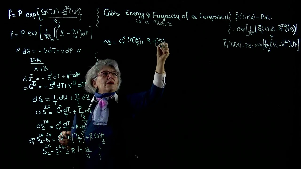 6 - GIBBS ENERGY & FUGACITY OF COMPONENT IN A MIXTURE